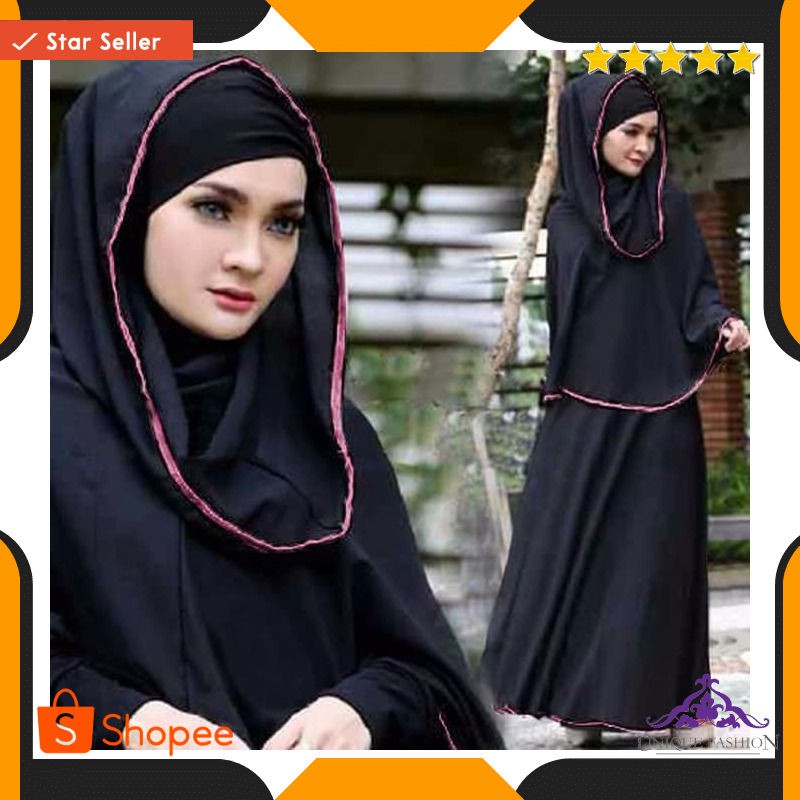 Syari Syifa Hitam Cl Baju Muslim Wanita Jersey
