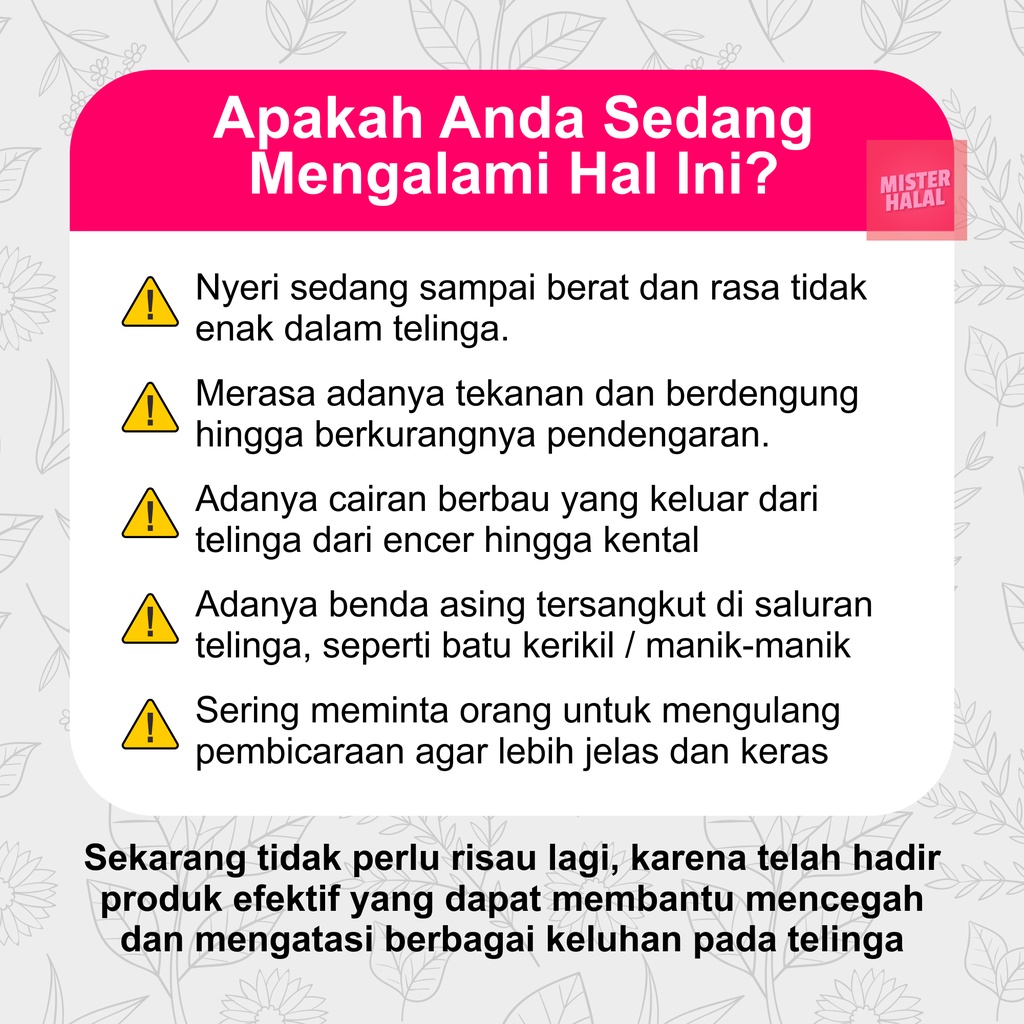 EARVIT Obat Gangguan Telinga, Obat Tinnitus, Telinga Berdenging, Berdengung, Mendengung Pada Telinga Kiri/Kanan, Obat Congek Telinga Bernanah, Infeksi Telinga, Curek, Bisa Untuk Anak Dan Dewasa