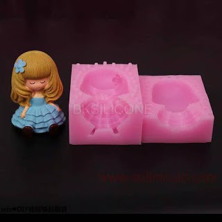 Cetakan Silikon Puding Coklat big girls doll