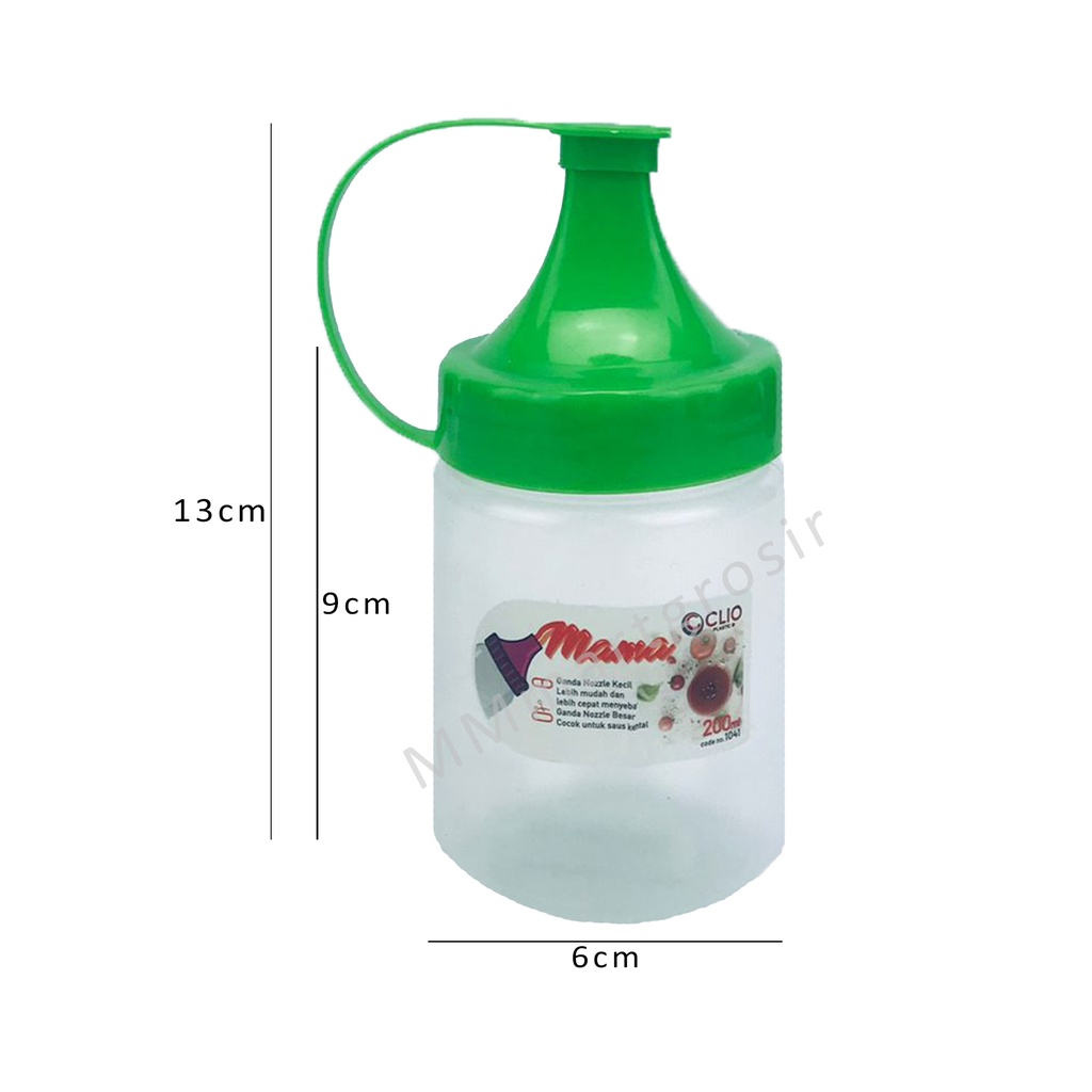 Mama Clio / Botol Kecap plastik / Botol Serbaguna 1041 / 200ml