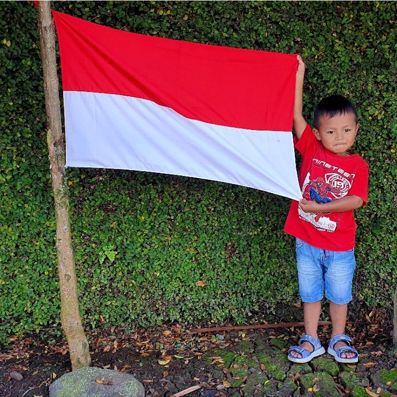 Bendera Merah Putih Agustusan Katun dan Satin berbagai ukuran Kecil dan Besar murah