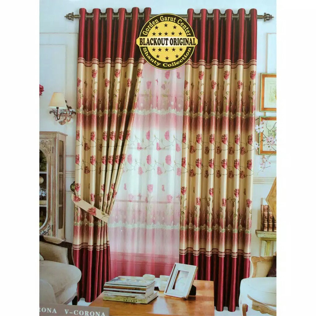 Corona Gordyn Gorden hordeng tirai Blackout Pintu Jendela Corona Gordyn Gorden hordeng tirai Blackout Pintu Jendela