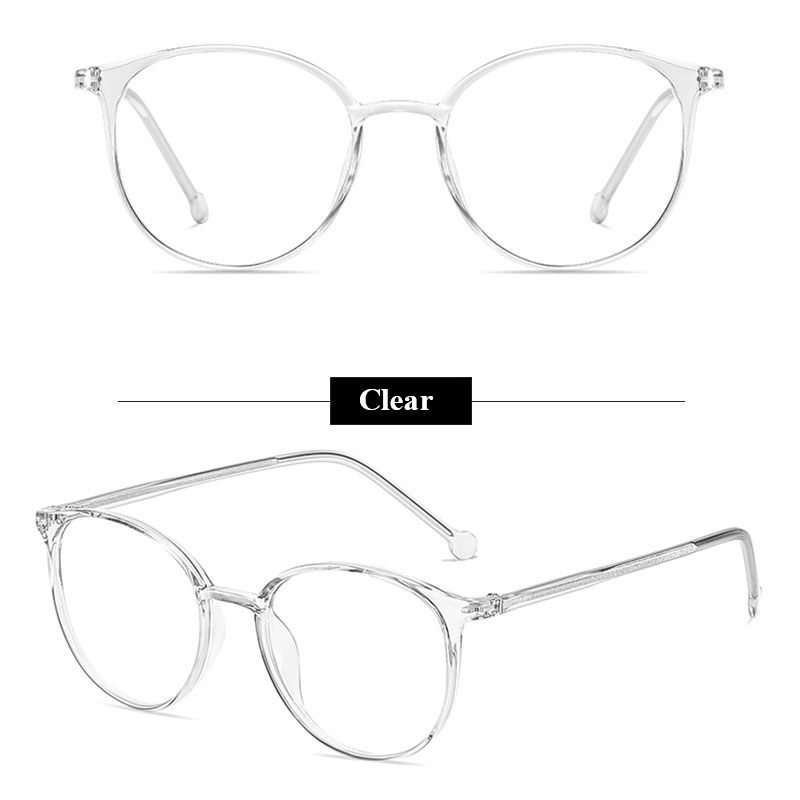 Viendo 2021 Baru Kacamata Anti Radiasi Photocromic 2 in 1 Untuk Wanita Pria Cowok Retro TR90 Elastik Frame Kacamata Komputer Anti Blueray Silau Photocromic Minus Bluecromic Minus Fotocromik Anti Sinar Matahari UV400 Kaca Mata Hitam-Clear