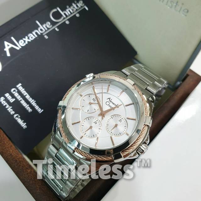Jam Tangan Wanita Alexandre Christie AC 2841 BF Silver