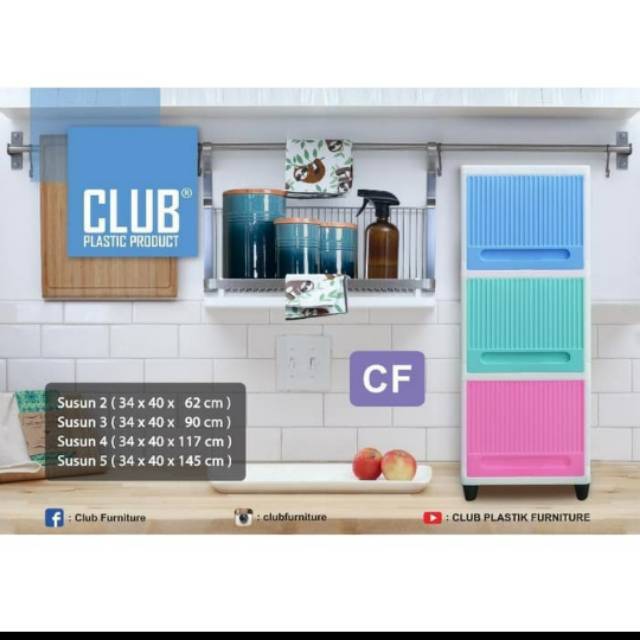 Lemari Plastik Club Flip Susun 3