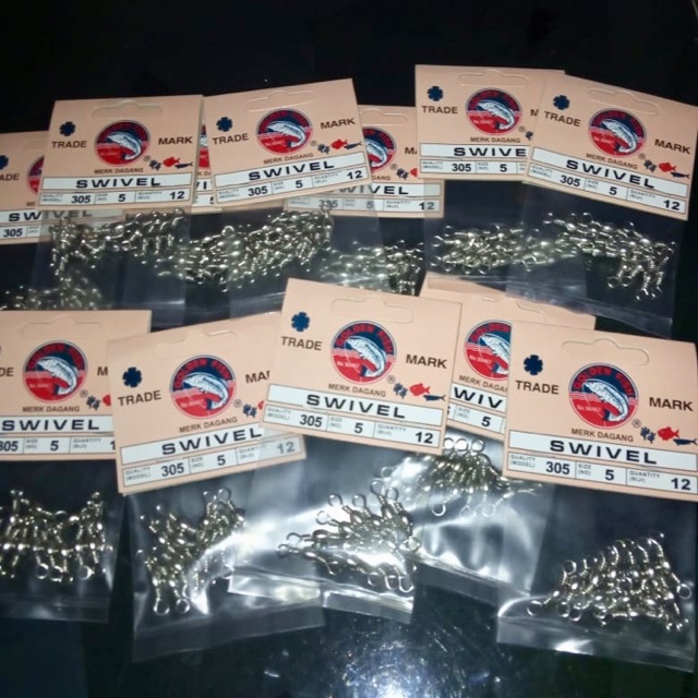Barrel Swivel Nickel Kili Kili Pancing 305 Size 5 Golden Fish