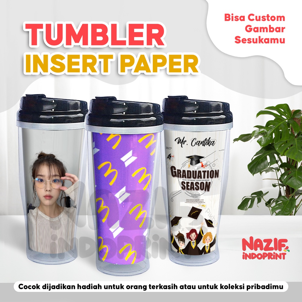 Tumber Insert Paper Custom Design / Tumber BTS / Tumber NCT / Tumbler Custom Satuan / Tumbler Premiu
