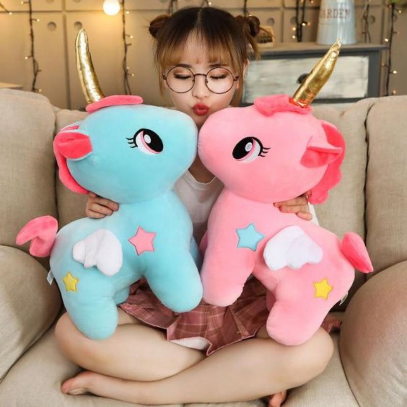 Boneka kuda poni unicorn murah( Unicorn Plush Doll ) Bahan Halus Dan Lembut Kualitas Import SNI