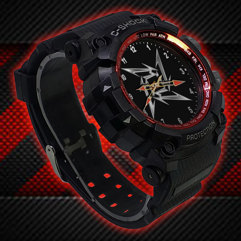 (ISTIMEWA BOSSQUE) JAM TANGAN METALLICA LIST MERAH - EXCLUSIVE 4