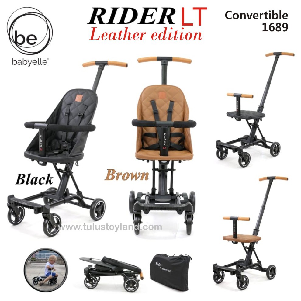 Babyelle RIDER Convertible Baby Elle Stroller board cabin size atau Rider LT SP DX Special Kulit