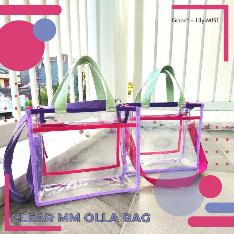 Jual Clear Mm Olla Bag Tas Mika Tas Pvc Transparan Tas Mika Konser Tas Tenteng Sling Pvc