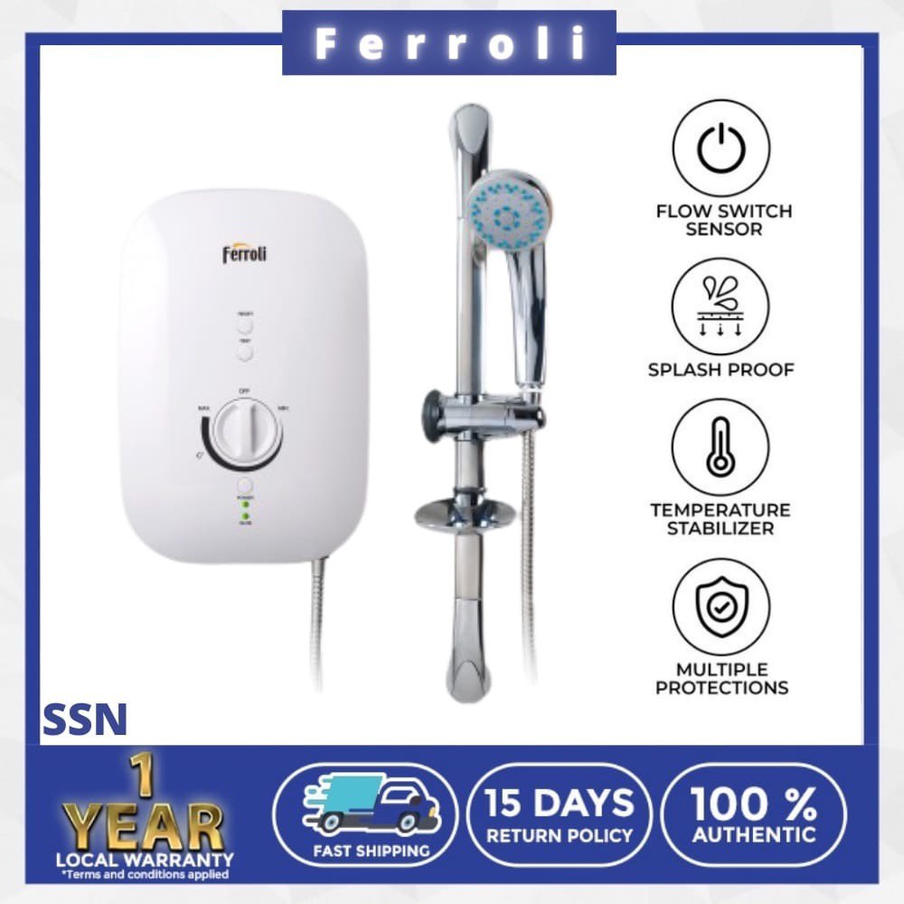 WATER HEATER INSTANT FERROLI DIVO SSN 2.4S / PEMANAS AIR KAMAR MANDI PROMO TERMURAH