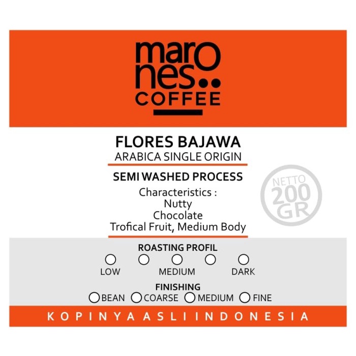 

Ds0Ds1D Kopi Flores Bajawa Single Origin (Bubuk/Biji) 200 Gram Ds20X11