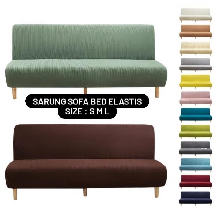 COVER SOFA BED / SARUNG SOFA BED / PENUTUP SOFA BED ELASTIS POLOS TERLARISS...,,,,,