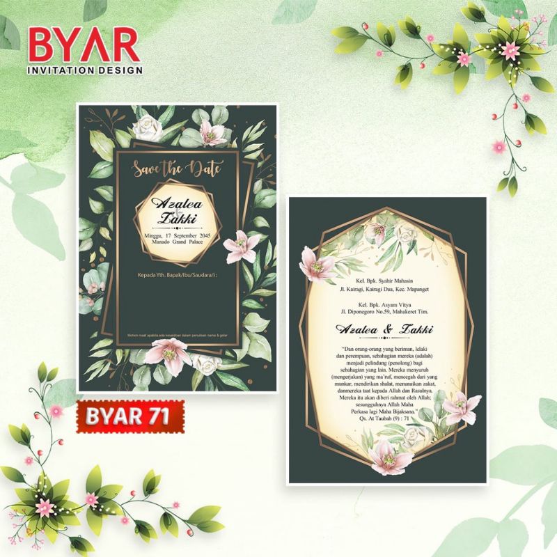 

Termurah Cetak Undangan Byar 71 / Byar 72