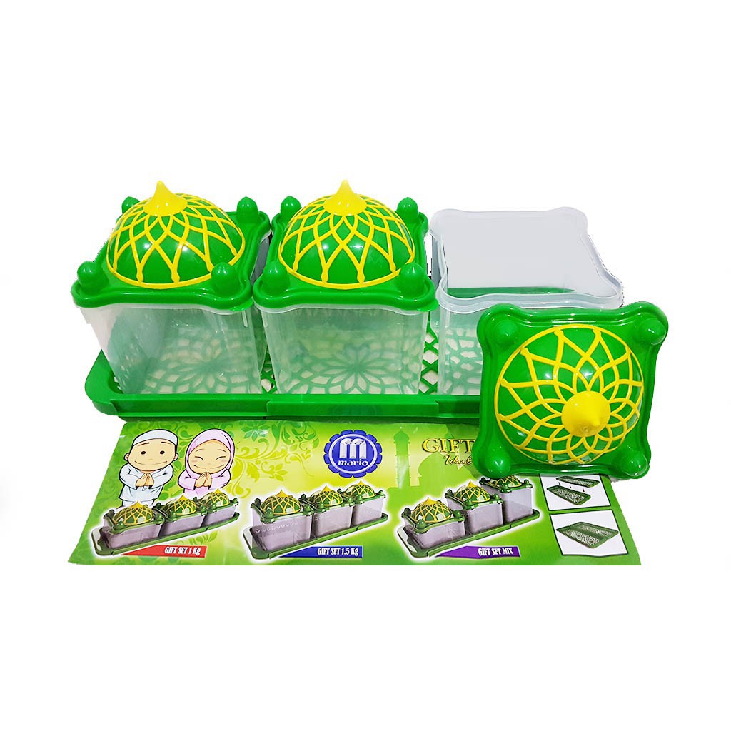 Toples Kue Set / Toples Lebaran Bentuk Masjid 1 Kg