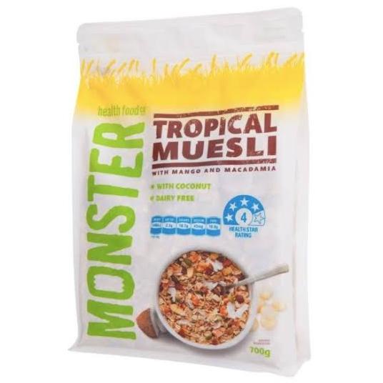 

Promo Awal tahun Sereal monster Tropical Muesli 700gr. Promo Awal tahun