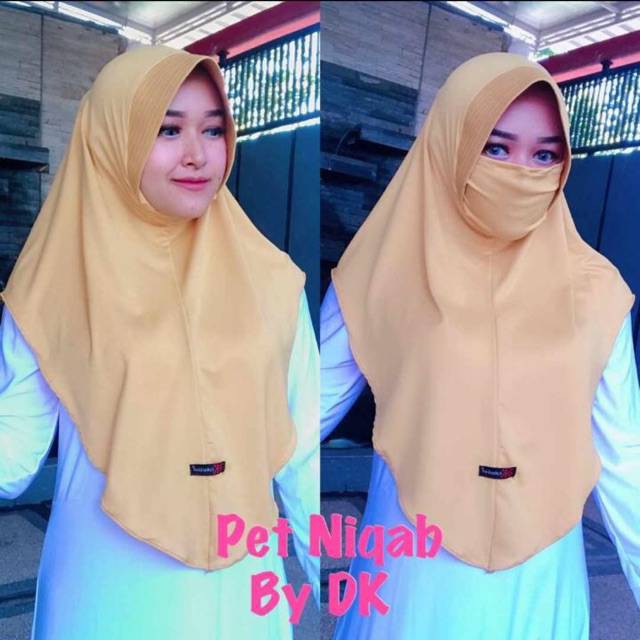 Hijab instan Niqab / niqob jersey / Hijab masker instan jersey ukuran STANDAR