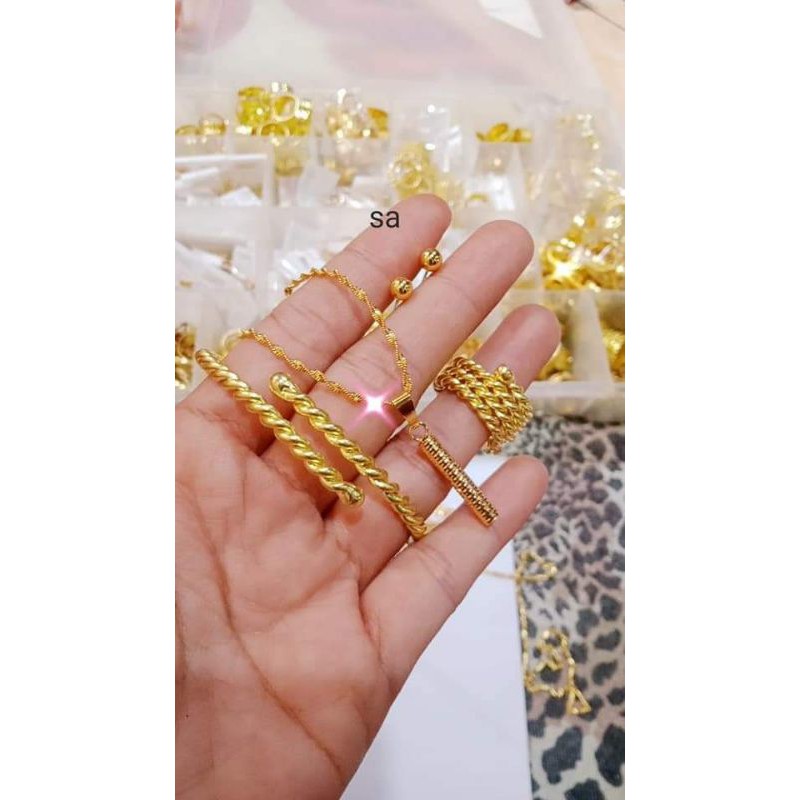 set perhiasan wanita bahan koin 91