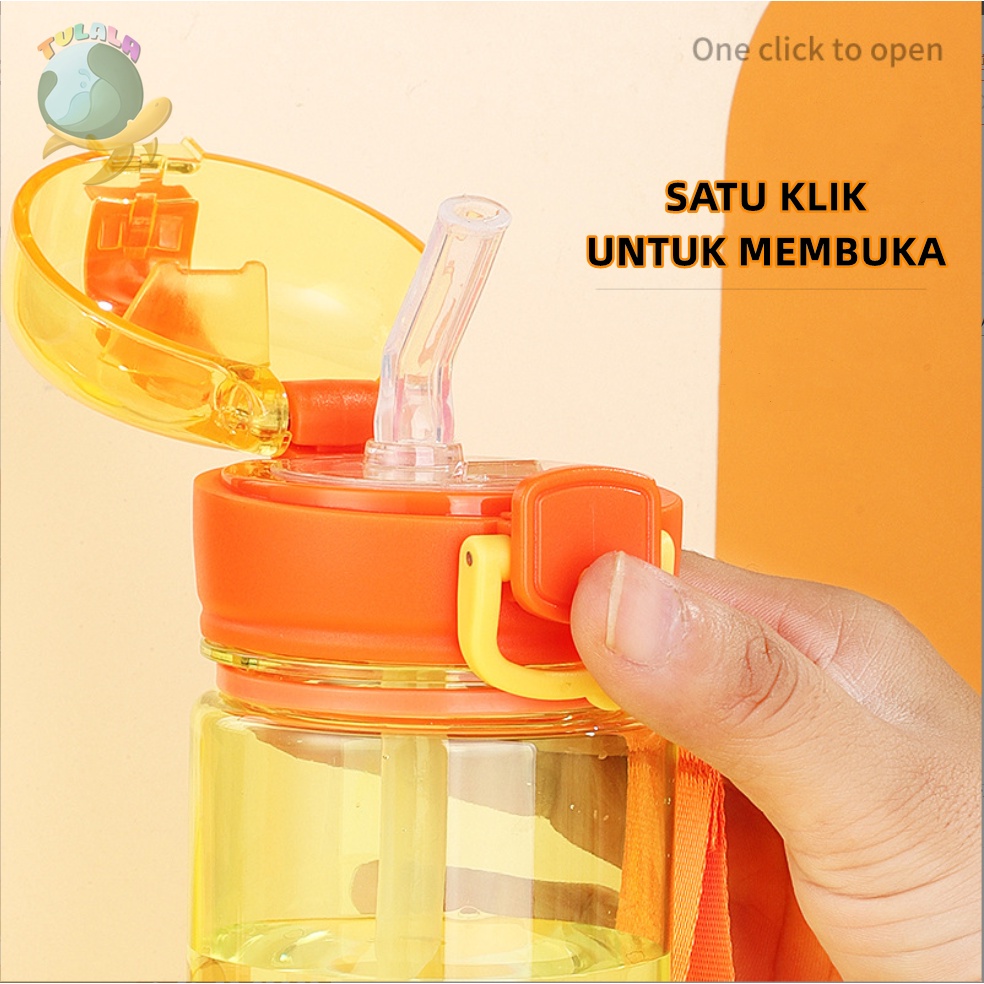 [TULALA SHOP]Botol minunJerami Anak Karakter duck/Botol Minum Import Kualitas Tinggi/Botol Minum Lucu Motif Karakter Imut dengan Sedotan Tempat Air Minum Sedotan Straw Water Bottle Wadah