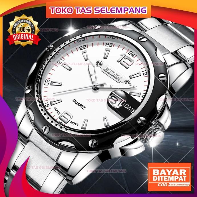 JAM TANGAN PRIA BIDEN ORIGINAL Arloji Cowok Analog Kuarsa Otomatis