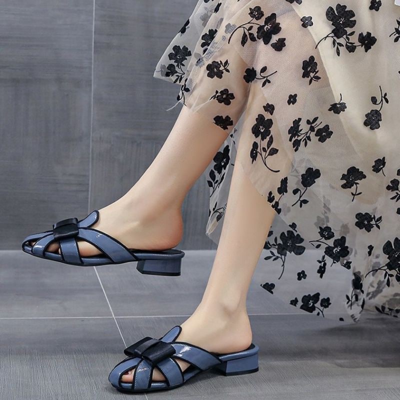 DDS10323 Heels Hak Tahu Wanita Fashion Import Sandal Cewek BLOOM Bisa COD (With Box)