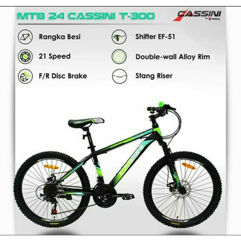 sepeda gunung MTB  24 inch T 300 Cassini sepeda gunung murah