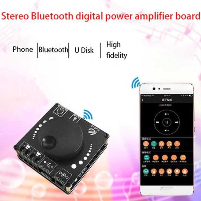 amplifier mini audio amplifier hifi power mini bluetooth 5.0 2x50w wau1