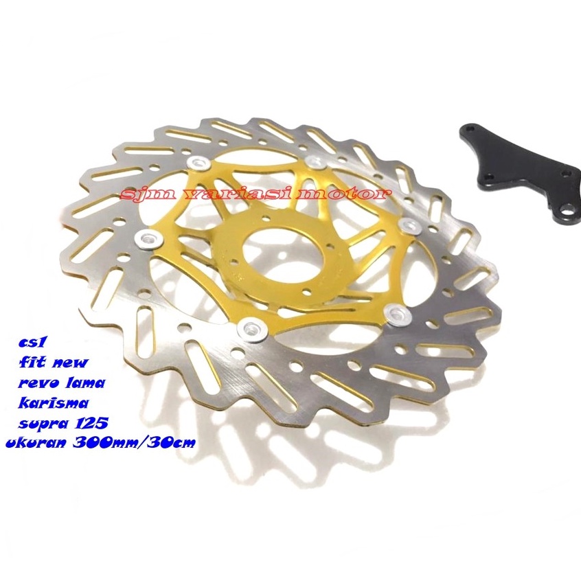 piringan depan karisma fitnew revo lama supra 125 cs1 Plus breket 300mm disk cakram besar depan