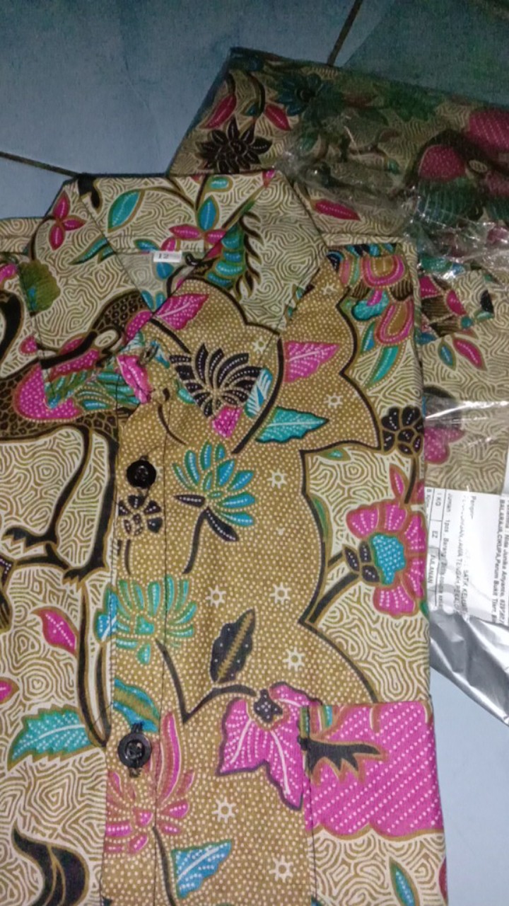 Batik Couple Keluarga Maura Ruffle Motif Merak Elegan Terbaru Bisa Pisah Batik Anak