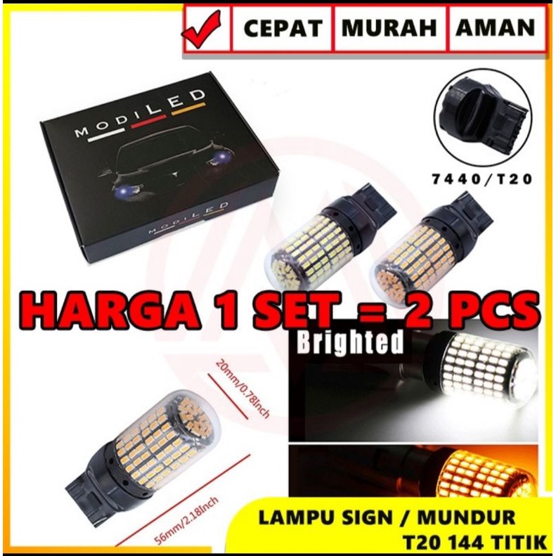 LAMPU LED 7440 T20 144 TITIK SMD LED DAJAL LED MUNDUR LED SIGN SEIN