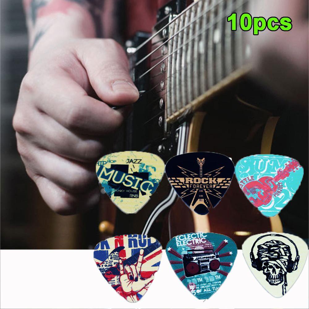 Nickolas1 Picks Gitar Motif Campur Gerakan Batuan Acoustic Electric Shrapnel