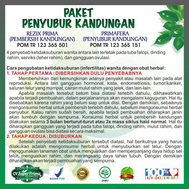 PAKET HERBAL PENYUBUR KANDUNGAN SEPAKET DAPAT 2 BOTOL