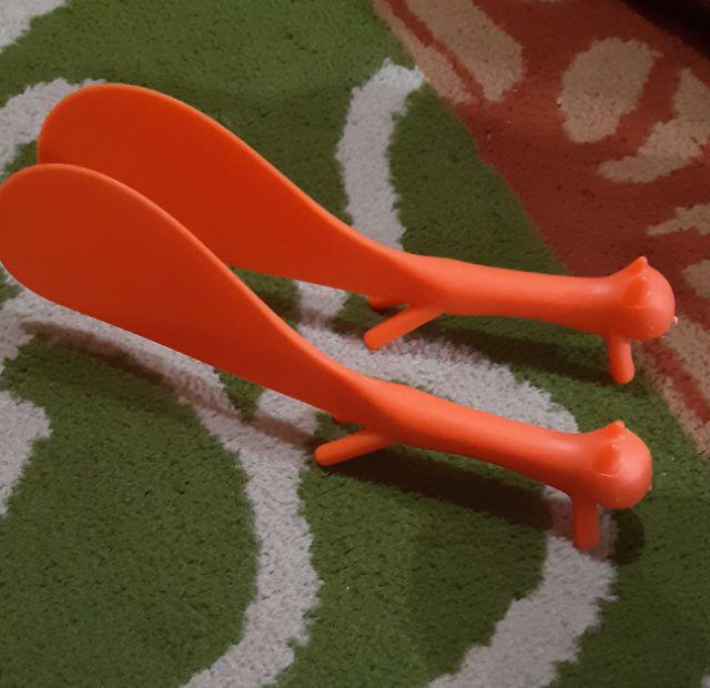 Hx045 Sendok Nasi Bentuk Tupai Rice Squirrel Can Stand Non-stick Table Spoon
