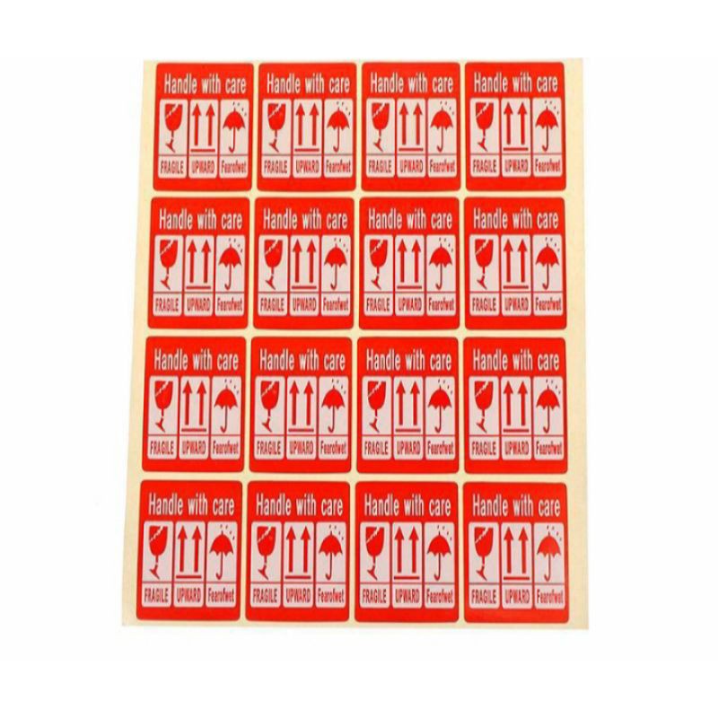 16 Lembar Stiker Fragile Anti Pecah