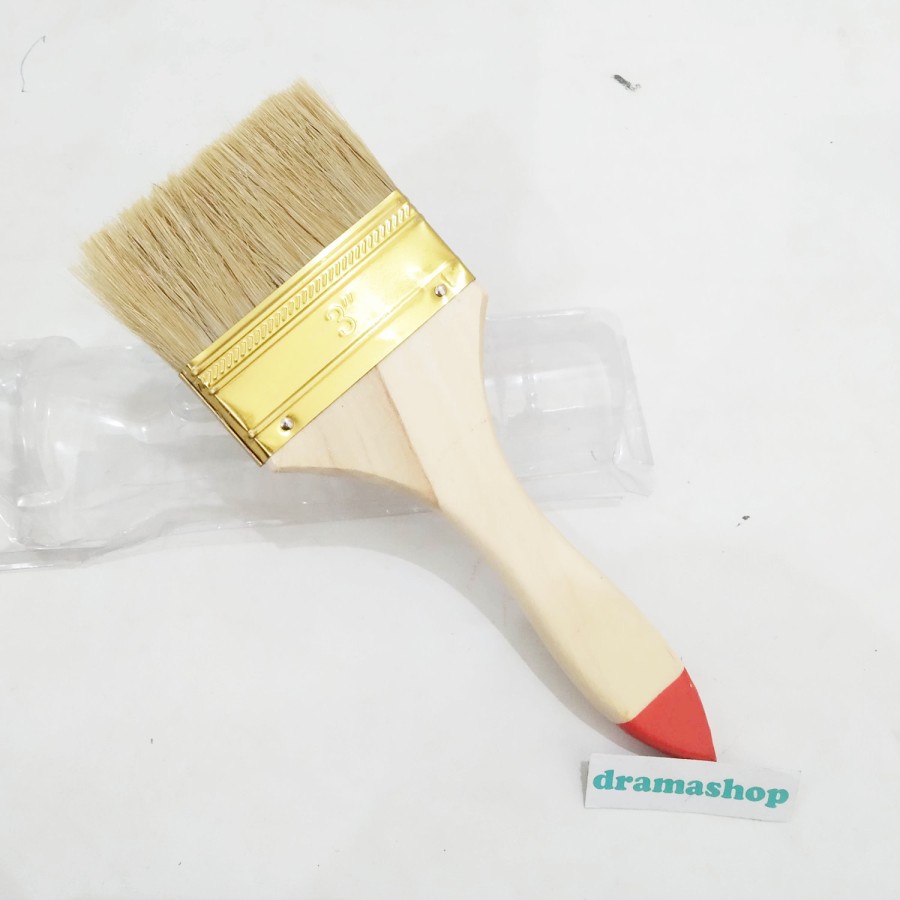 Kuas Cat Paint Brush Gagang Kayu Serba Guna 3&quot;