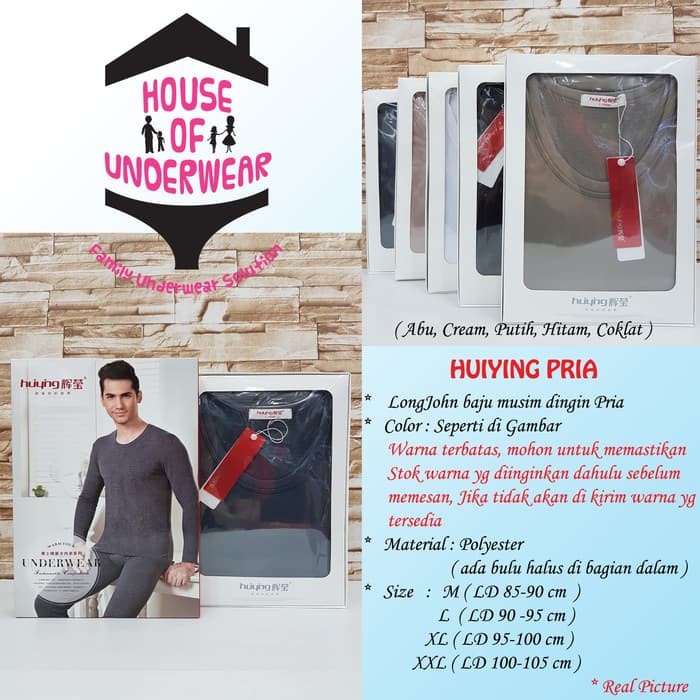 LONG JOHN BAJU MUSIM DINGIN HUIYING PRIA IMPORT ORIGINAL