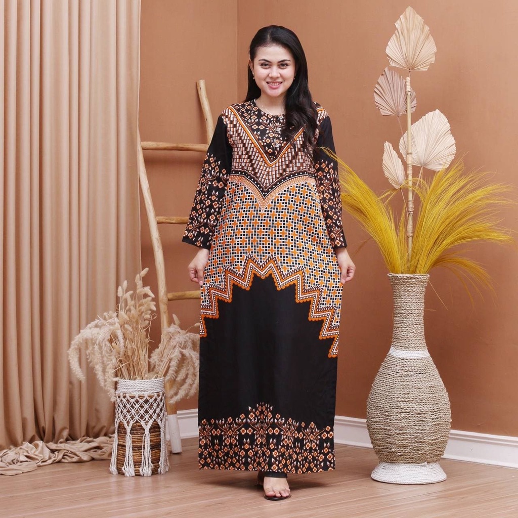 Batik Prass - Daster Lengan Panjang Kekinian Kancing Depan Longdres Busui Rayon Santung Rayon SUPER Ori Prass Official-4