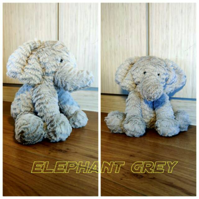 Jellycat gajah elephant  fuddlewuddle medium grey pesenan mak velisia