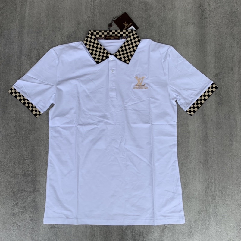 Kaos Kerah Polo Pria LV Damier