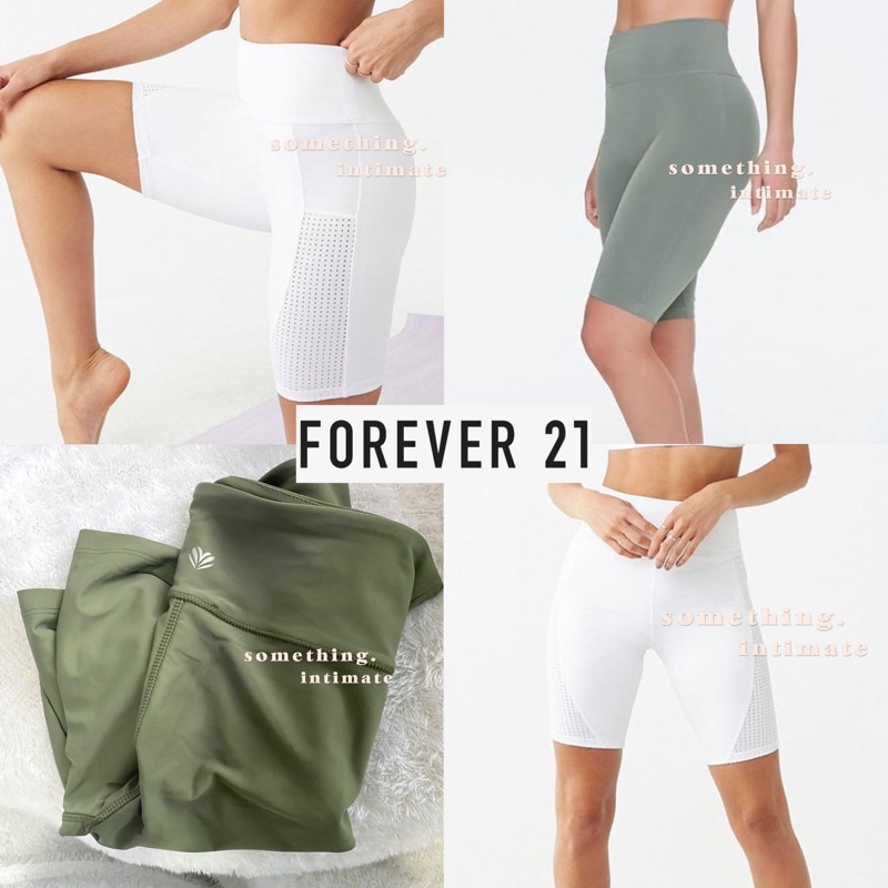 Forever 21 Active Perforated Biker Short Leggings / F21 Bikers Legging Pendek Workout Cycling Pants