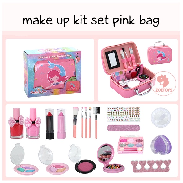 Zoetoys Make Up Kit Set | Washable Makeup Set Toy | Pretend Play Makeup dengan Fungsi Asli | Mainan Anak Beauty Set Dress Up Princess Anak Cewek | Cari Kado Edukasi Edu Toys Natal