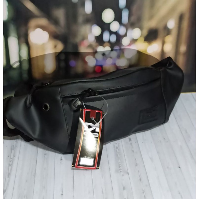 Tas Selempang Pria Original DM | Waist Bag Pria Kulit Sintetis