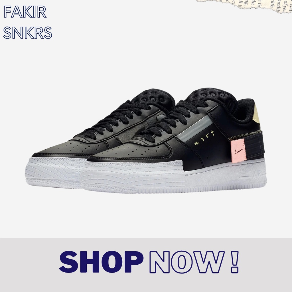 AIRFORCE 1 N354 BLACK WHITE