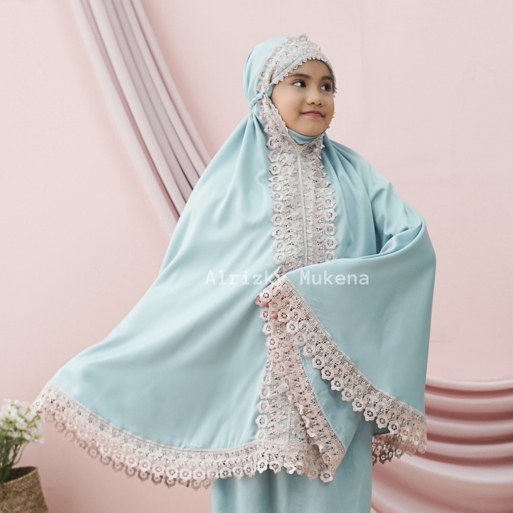 Mukena Anak Perempuan Usia 11-17 Tahun Caerita Mat Rayon Premium Ori Pgj Kids Mukena Anak Sutra Alri