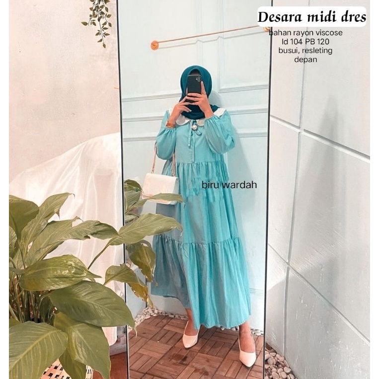 DASTER VIRAL DESARA MIDI DRESS SUSUN GAMIS PREMIUM BUSUI