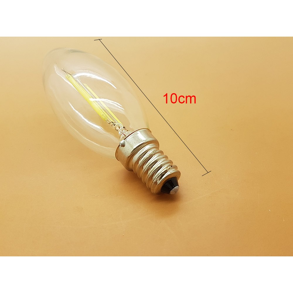 2 watt cahaya PUTIH E14 LAMPU BOHLAM LED EDISON FILAMENT BULB