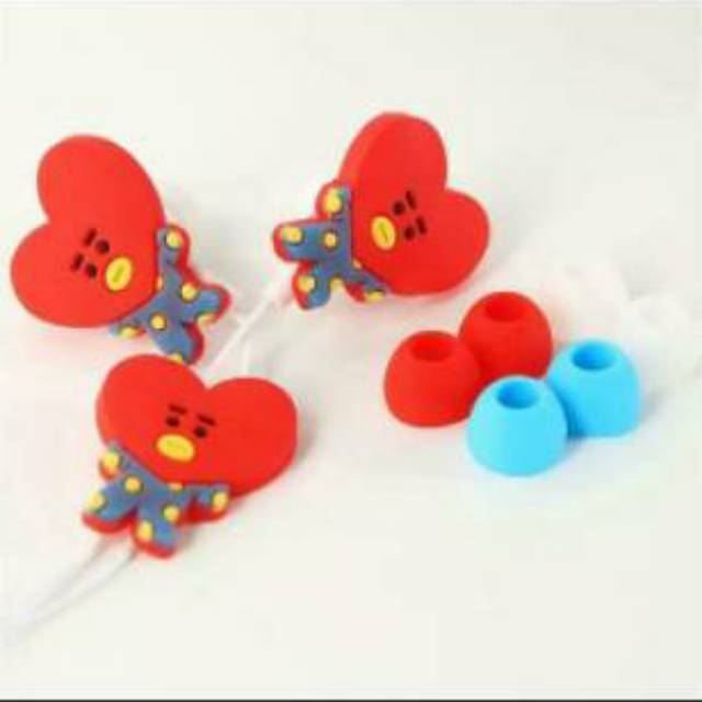 BTS BT21 Earphone Handphone Headset In-Ear Kabel Jack 3.5mm HP KPOP Earphones