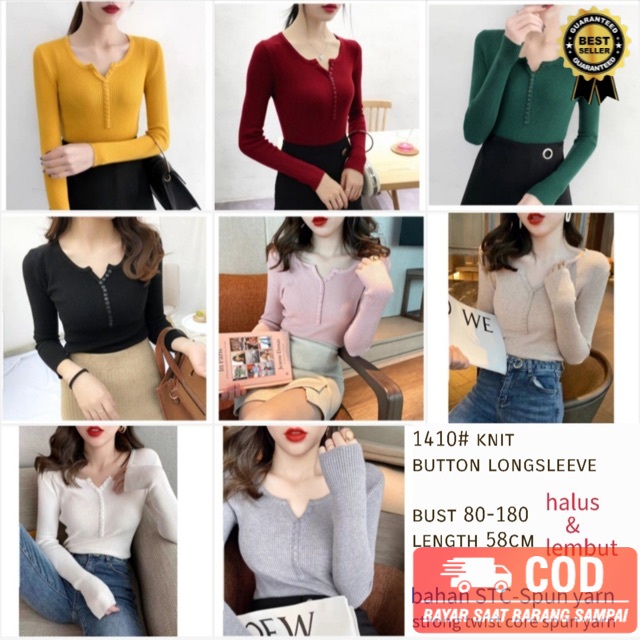 Atasan rajut VOLINE import / Atasan Wanita Rajut Import Premium Jumbo / Atasan Rajut Lengan Panjang