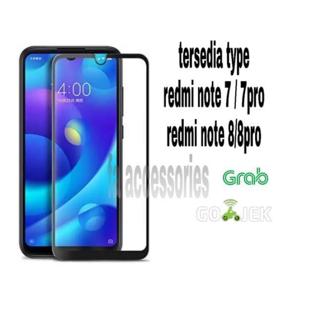 Tempered Glass full lem  5D 9D Xiaomi redmi note 7 redmi note 7pro redmi note 8 redmi note  8pro pro